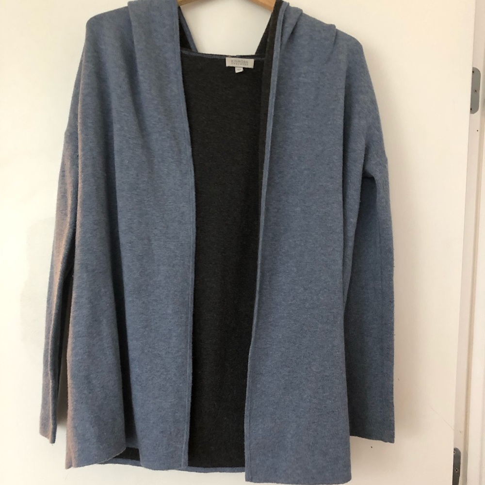 Cardigan cashmere hoodie